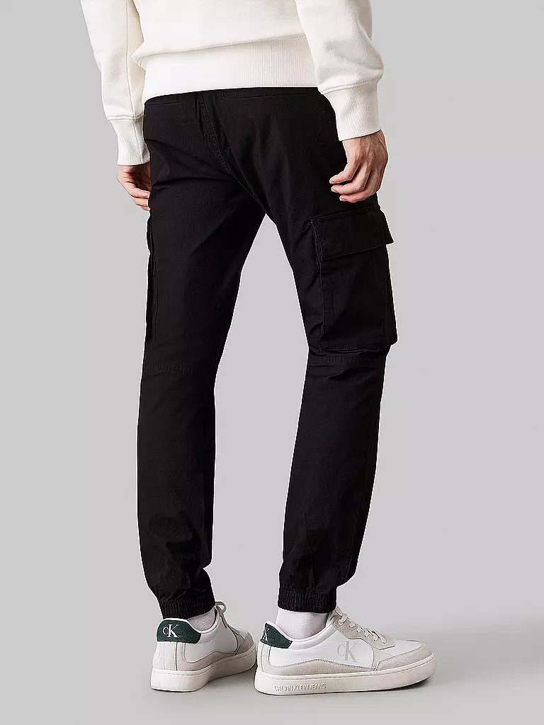 CALVIN KLEIN JEANS | Cargohose Skinny Fit | Noir