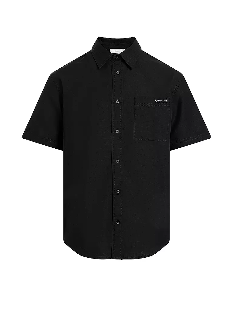 CALVIN KLEIN JEANS | Chemise en lin | schwarz