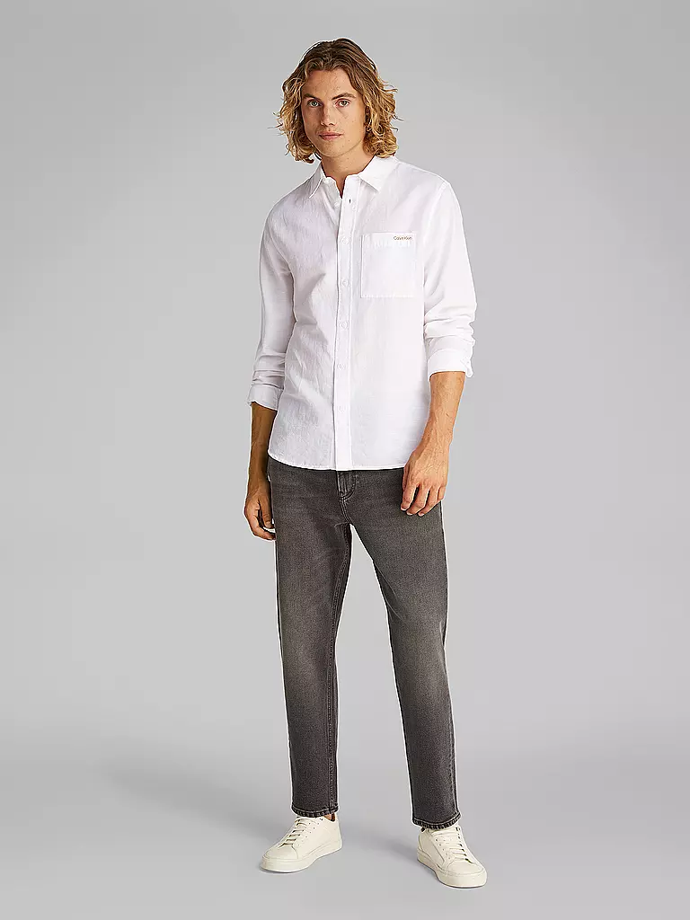 CALVIN KLEIN JEANS | Chemise en lin | weiss