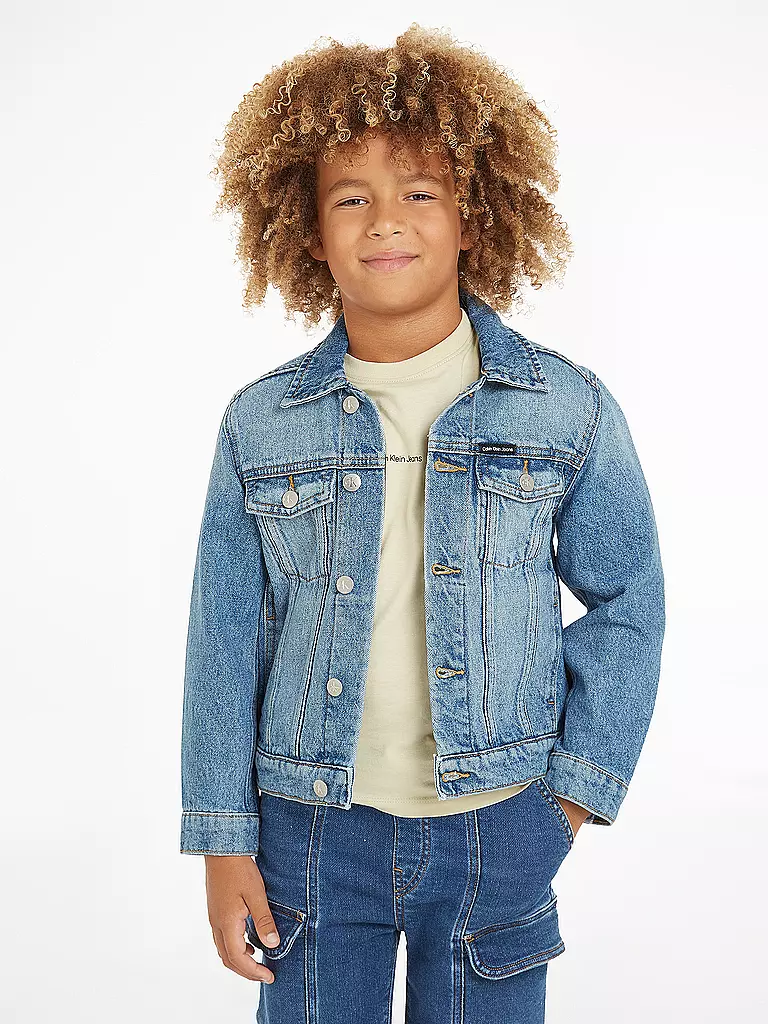 CALVIN KLEIN JEANS | Jungen Jeansjacke  | Bleu