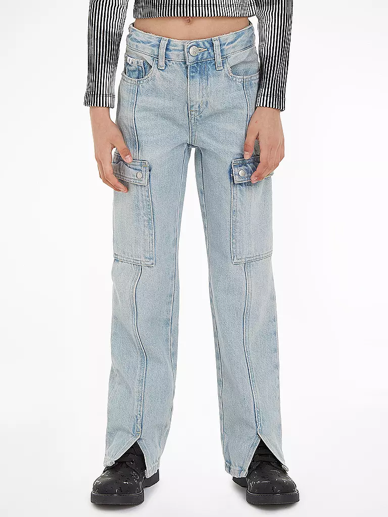 CALVIN KLEIN JEANS | Mädchen Cargohose  | Bleu clair
