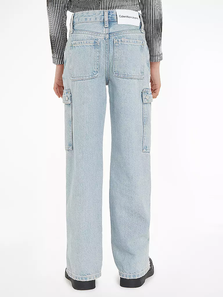 CALVIN KLEIN JEANS | Mädchen Cargohose  | Bleu clair