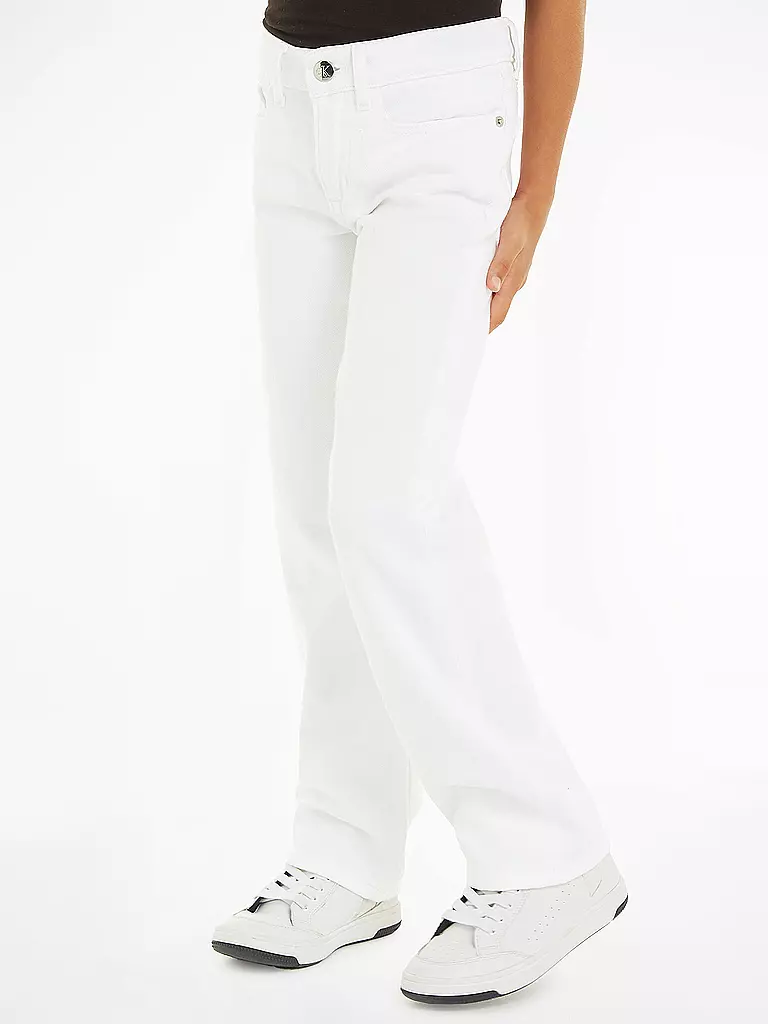 CALVIN KLEIN JEANS | Mädchen Jeans Straight Fit  | Blanc