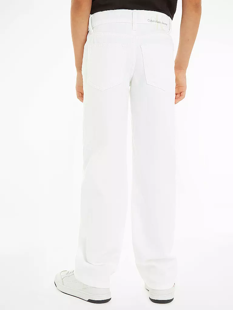 CALVIN KLEIN JEANS | Mädchen Jeans Straight Fit  | Blanc