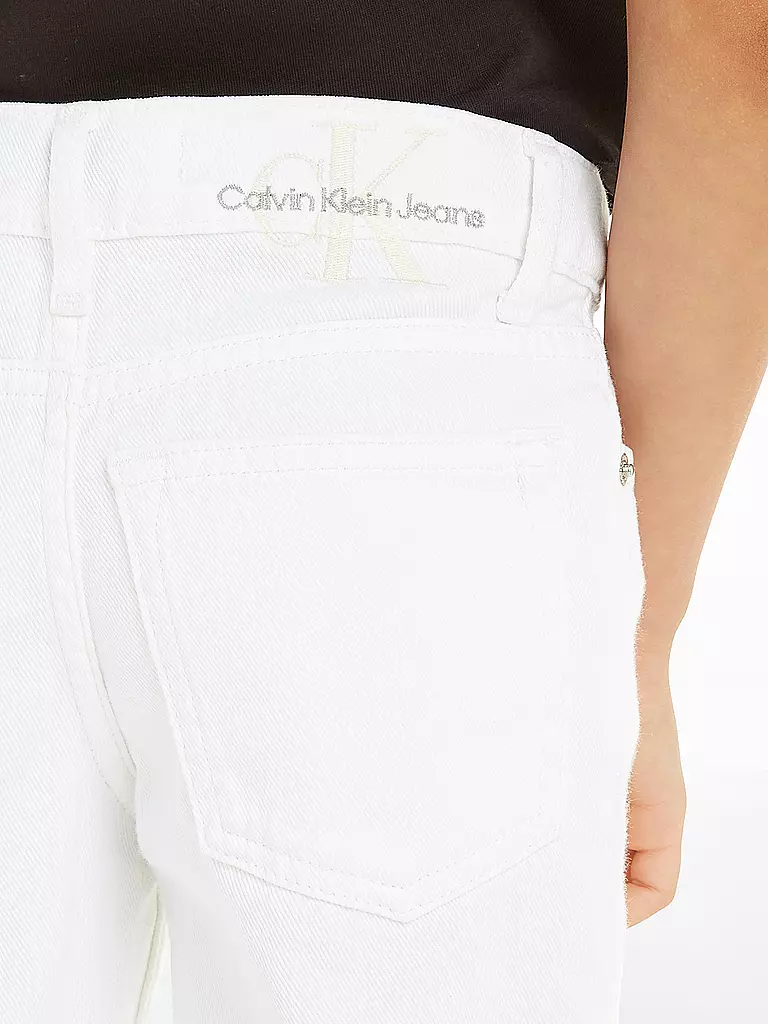 CALVIN KLEIN JEANS | Mädchen Jeans Straight Fit  | Blanc
