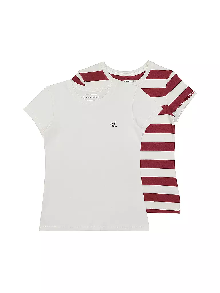 CALVIN KLEIN JEANS | Mädchen T-Shirt 2er Pkg  | Rouge foncé