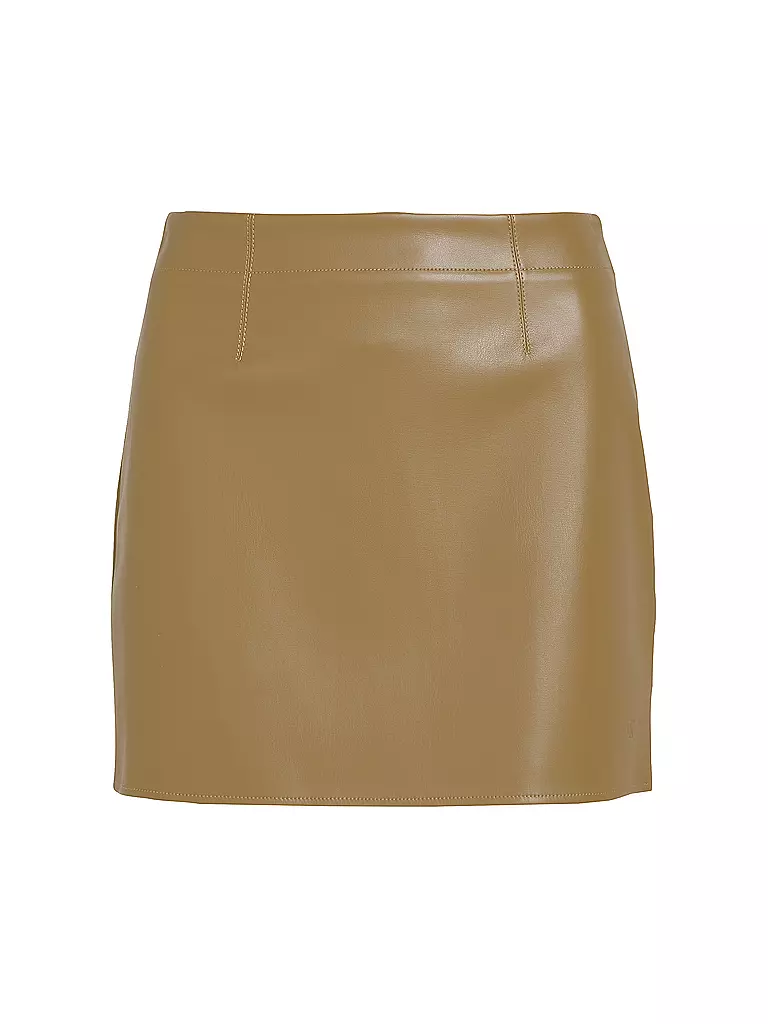 CALVIN KLEIN JEANS | Mini-jupe aspect cuir | olive