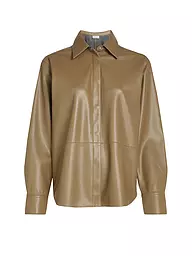 CALVIN KLEIN JEANS | Overshirt aspect cuir | Marron clair