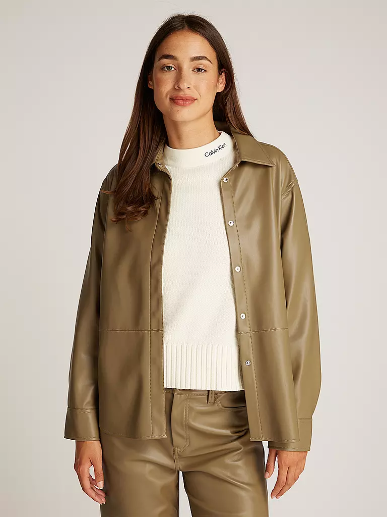 CALVIN KLEIN JEANS | Overshirt aspect cuir | 
