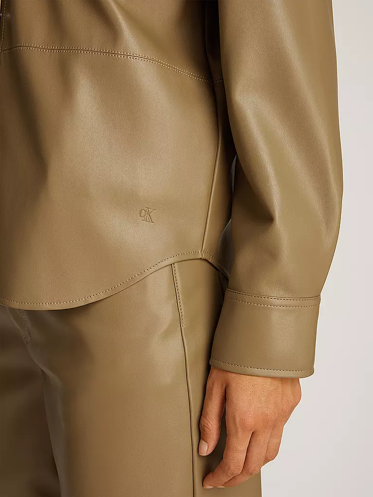 CALVIN KLEIN JEANS | Overshirt aspect cuir | 