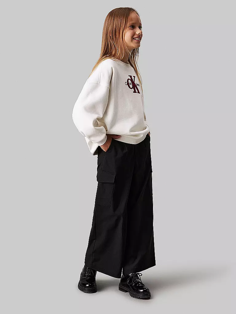 CALVIN KLEIN JEANS | Pantalon cargo pour fille | Noir