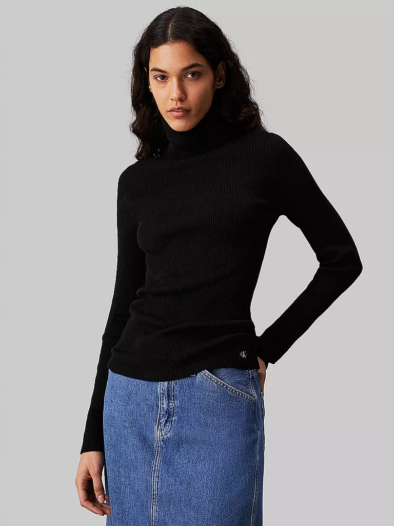 CALVIN KLEIN JEANS | Rollkragenpullover | Noir