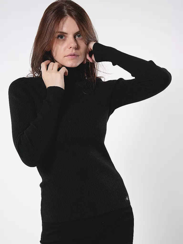 CALVIN KLEIN JEANS | Rollkragenpullover | Noir
