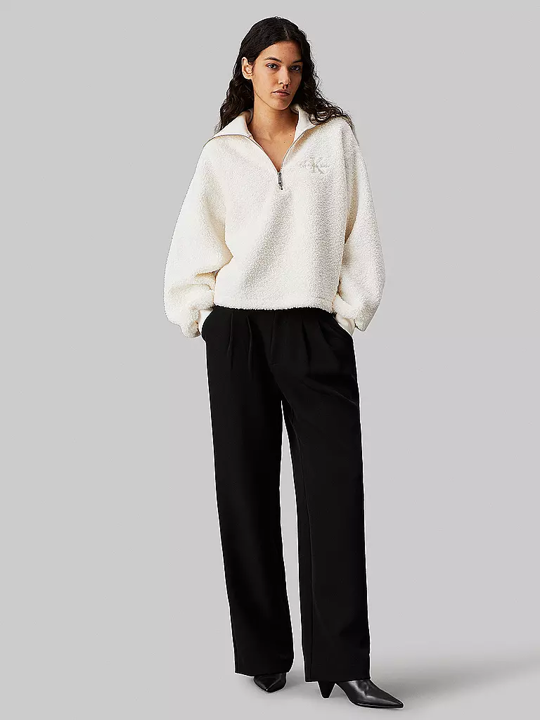 CALVIN KLEIN JEANS | Sweater in Felloptik | Crème