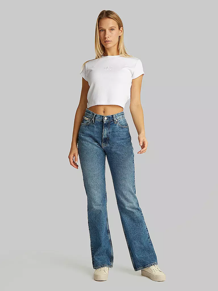 CALVIN KLEIN JEANS | T-Shirt Coupe Courte | weiss