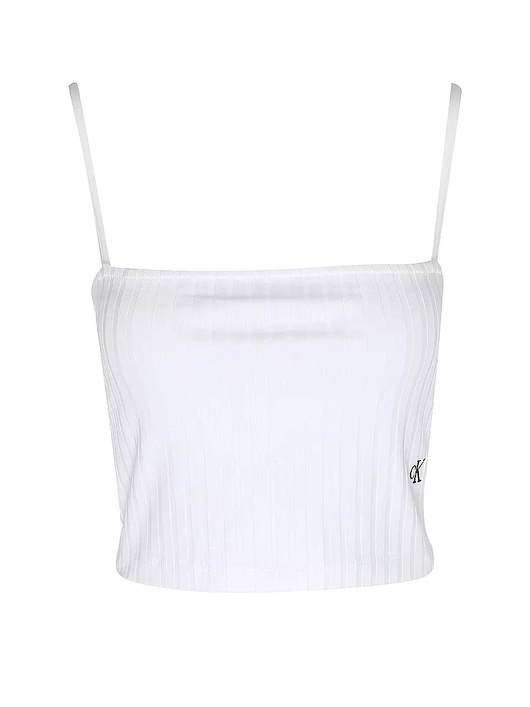 CALVIN KLEIN JEANS | Top Cropped Fit  | Blanc
