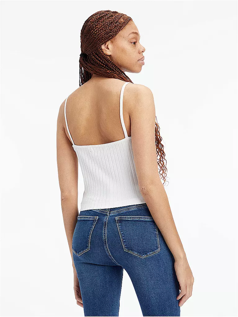 CALVIN KLEIN JEANS | Top Cropped Fit  | Blanc
