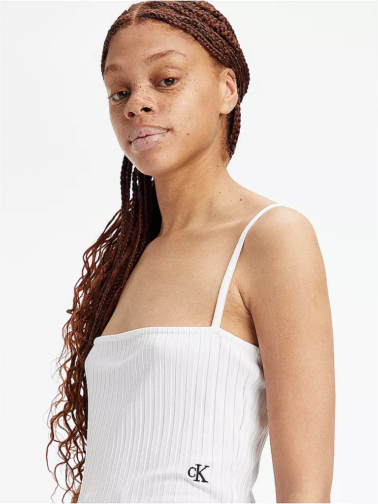 CALVIN KLEIN JEANS | Top Cropped Fit  | Blanc