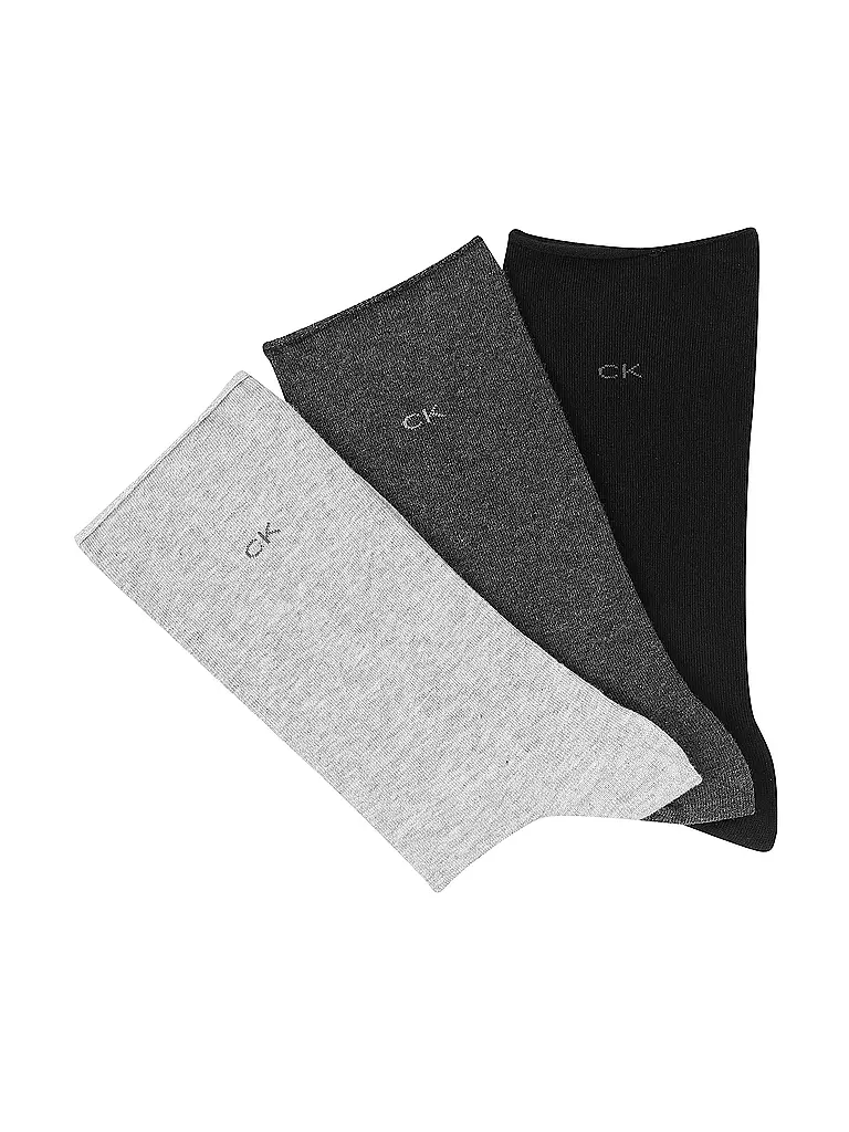 CALVIN KLEIN | Chaussettes, lot de 3, gris foncé chiné | Gris