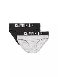 CALVIN KLEIN | Mädchen Slip 2er Pkg Intense Power Grey Black | Gris