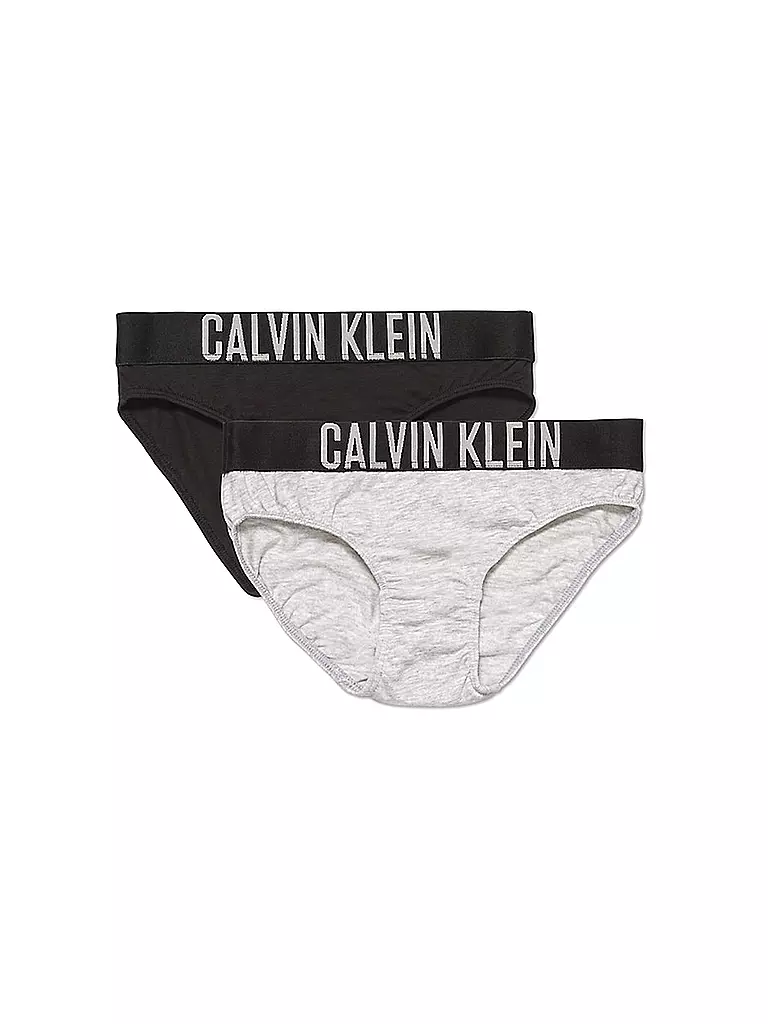 CALVIN KLEIN | Mädchen Slip 2er Pkg Intense Power Grey Black | Gris