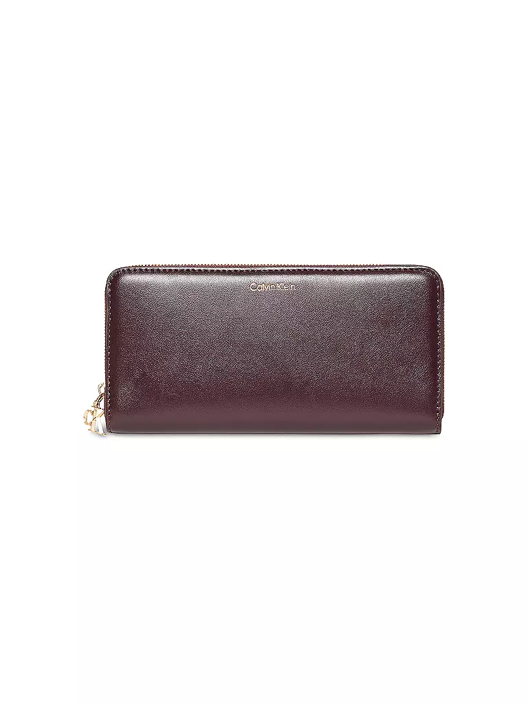 CALVIN KLEIN | Portefeuille CK PULLER Large | dunkelrot