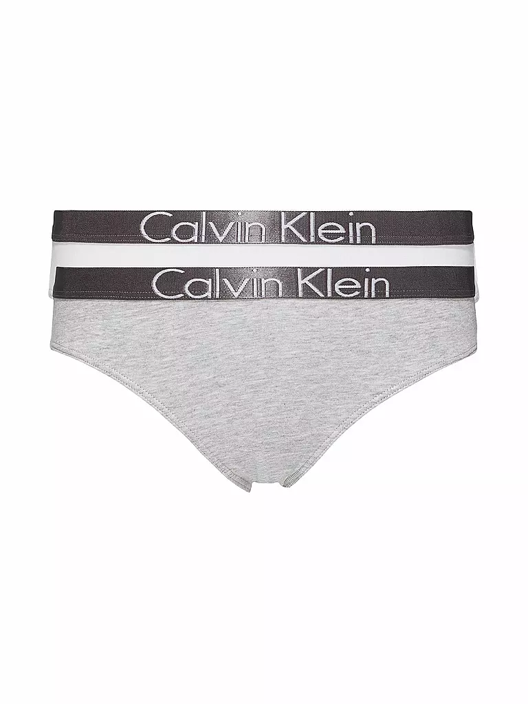 CALVIN KLEIN | Slip pour fille, lot de 2, Customized Stretch, gris blanc | Gris