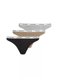 CALVIN KLEIN | String lot de 3 multi | Noir