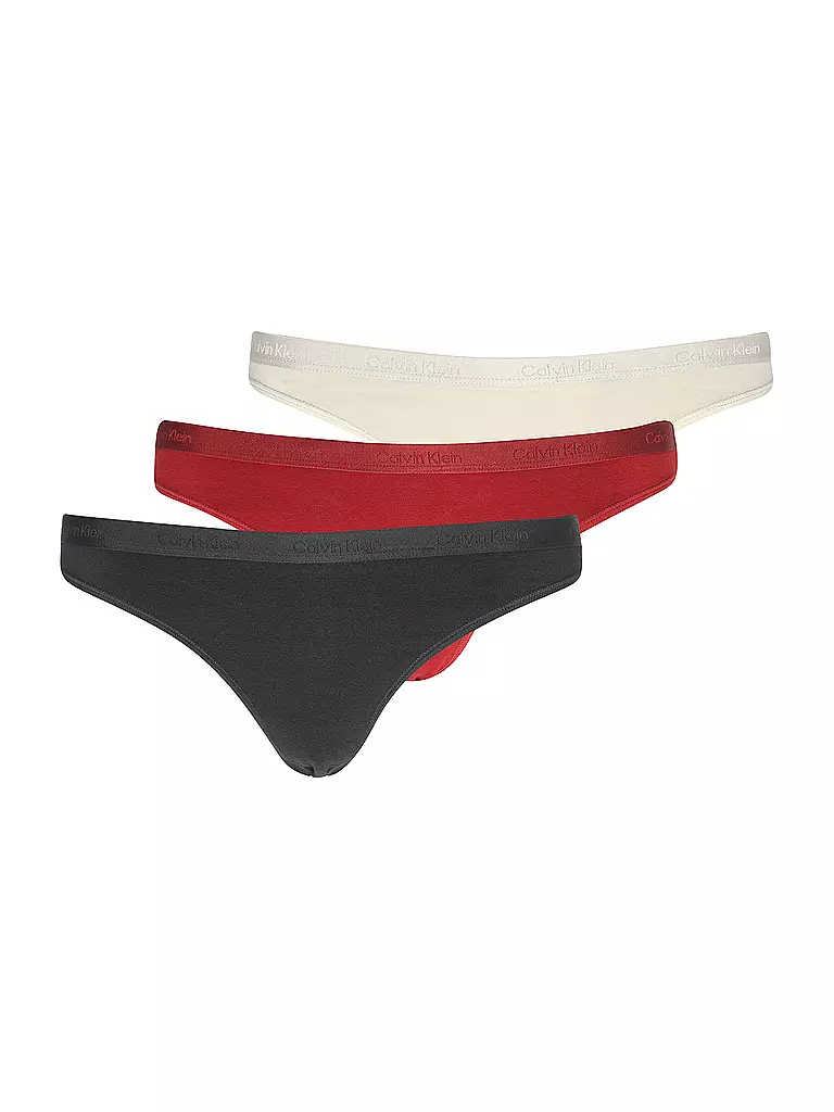 CALVIN KLEIN | String Lot de 3 Multi | Noir