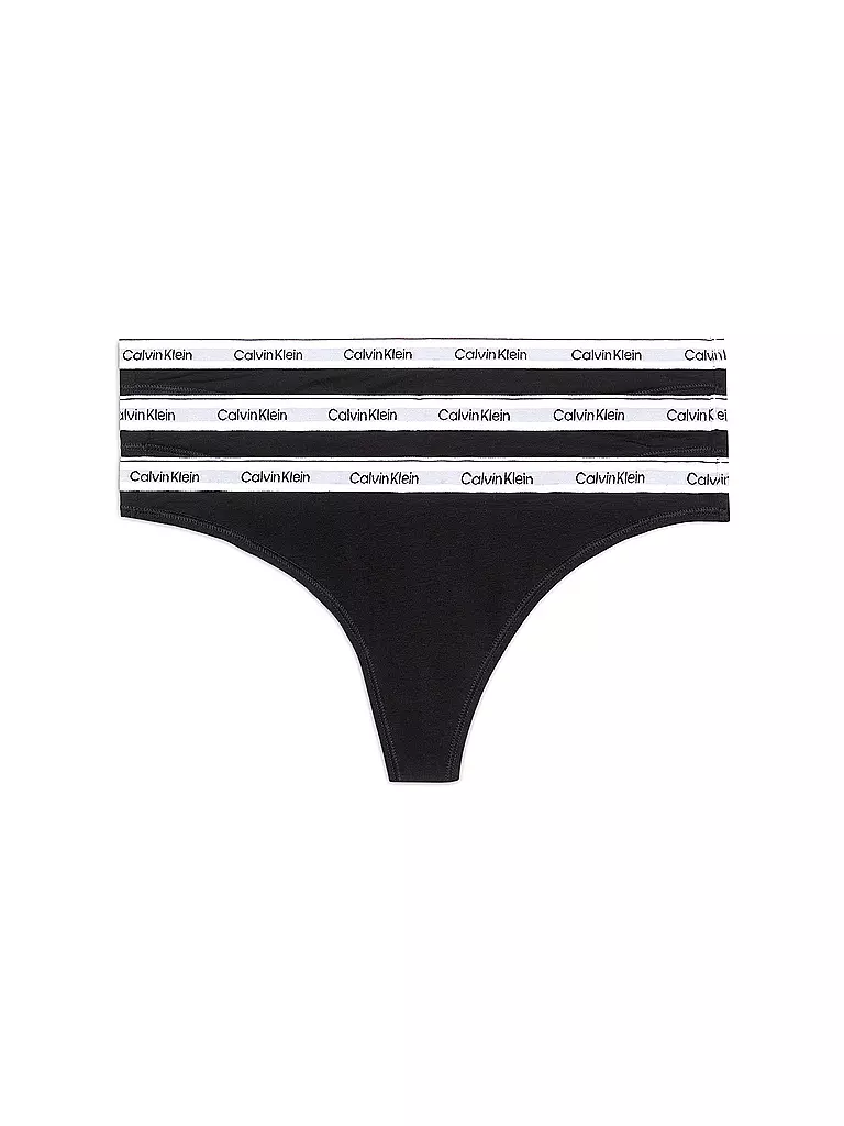 CALVIN KLEIN | String lot de 3 noir | schwarz