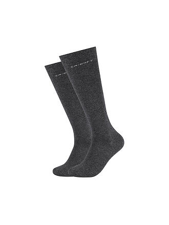 CAMANO | Chaussettes montantes homme, lot de 2, Anthra