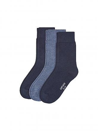 CAMANO | Chaussettes garçon lot de 3 bleu marine jeans