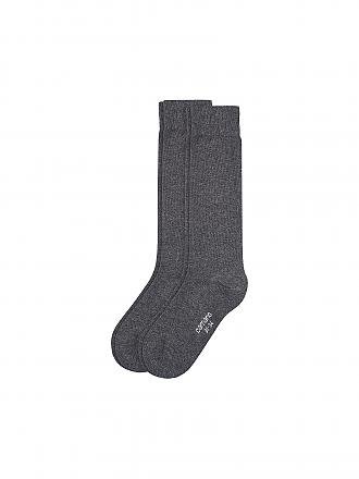 CAMANO | Chaussettes hautes enfant, lot de 2, anthracite