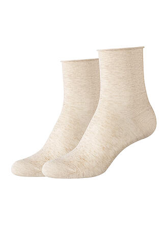 CAMANO | Chaussettes à revers, lot de 2, couleur miel du désert.