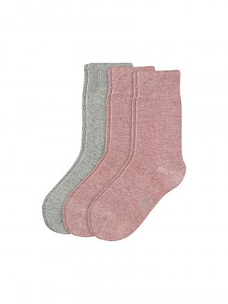 CAMANO | Chaussettes pour filles, lot de 3, rose craie mela