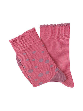 CAMANO | Chaussettes fille lot de 2 rose wine
