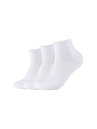 CAMANO | Chaussettes sneaker, paquet de 3, blanc