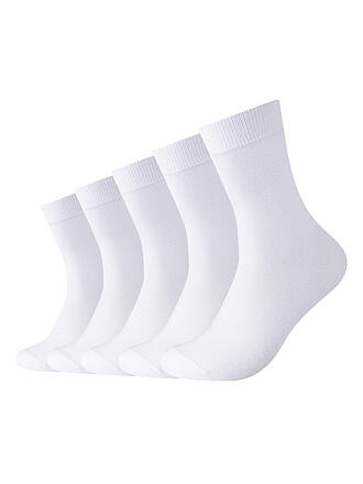 CAMANO | Chaussettes BASIC, paquet de 5, blanc