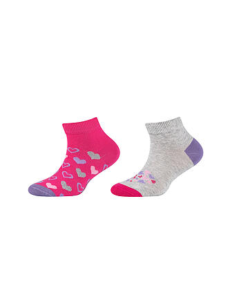 CAMANO | Chaussettes pour filles, lot de 2, rose shocking