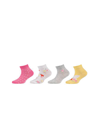 CAMANO | Chaussettes Sneaker Fille Lot de 4 popcorn