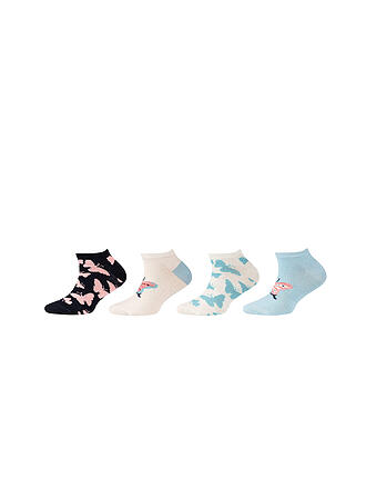 CAMANO | Chaussettes sneaker fille, lot de 4, angel falls