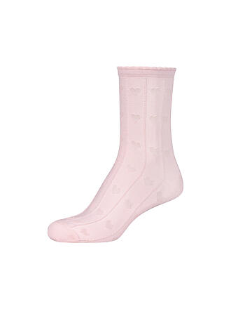 CAMANO | Chaussettes AJOUR SILKY SOCKS rose pâle