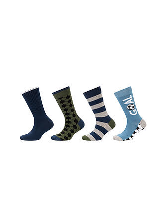 CAMANO | Chaussettes garçon lot de 4 broze green