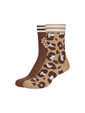 CAMANO | Chaussettes LEO SOCKS lot de 2 travertine