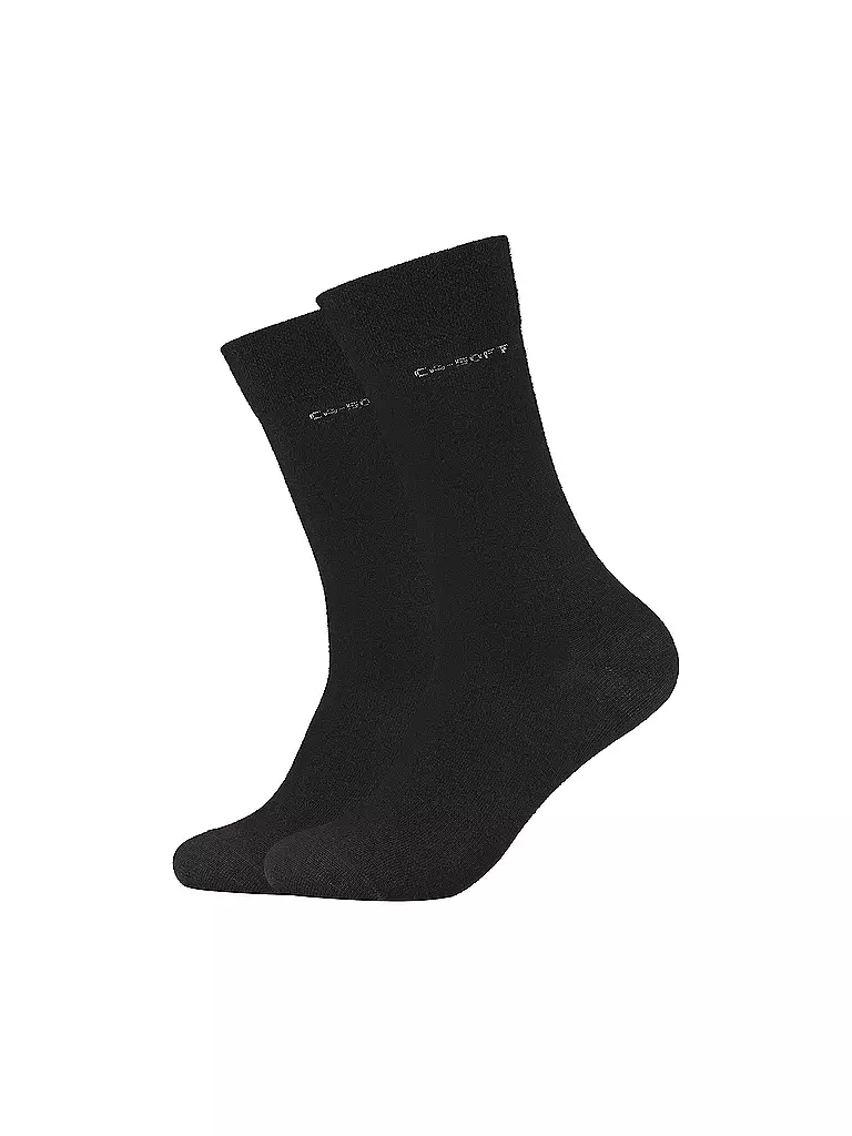 CAMANO | Chaussettes, lot de 2, noir | Noir