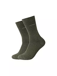 CAMANO | Lot de 2 paires de chaussettes CA-SOFT sable chiné | Olive