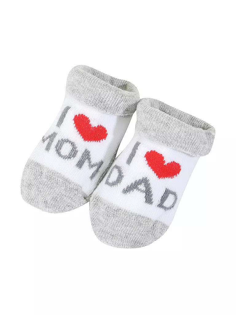 CAMANO | Chaussettes bébé maman et papa | grau