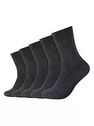 CAMANO | Chaussettes BASIC, paquet de 5, anthracite chiné | Gris