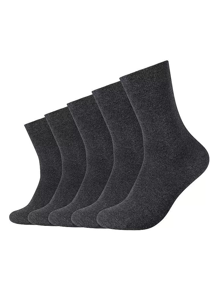 CAMANO | Chaussettes BASIC, paquet de 5, anthracite chiné | grau