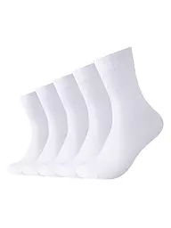 CAMANO | Chaussettes BASIC, paquet de 5, anthracite chiné | Blanc